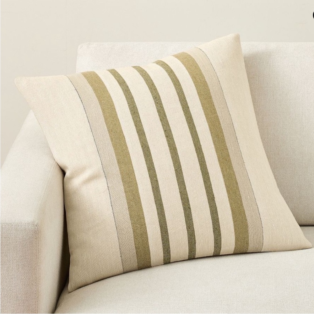 Pottery Barn Owen Striped Pillow Cover 22sq #1 NWOT